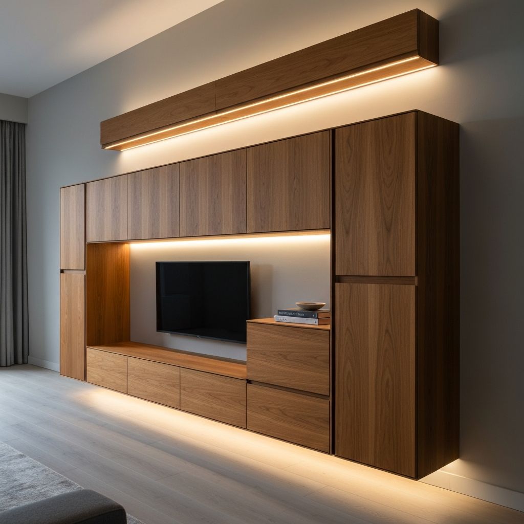 Contemporary media wall design