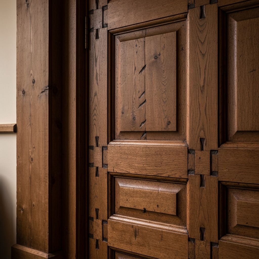 Handcrafted timber door